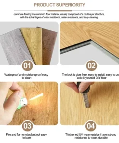 Interior Dustproof 100% Waterproof Vinyl/Spc/PVC/Lvt Flooring Eir Surface - Image 5